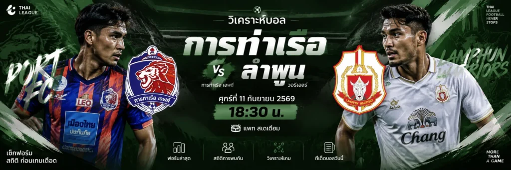 วิเคราะห์บอล การท่าเรือ vs ลำพูน